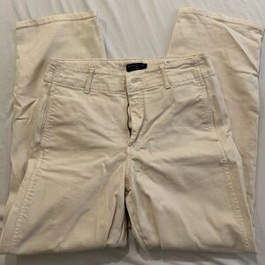 Banana Republic Factory off-white/beige high rise straight leg jeans
